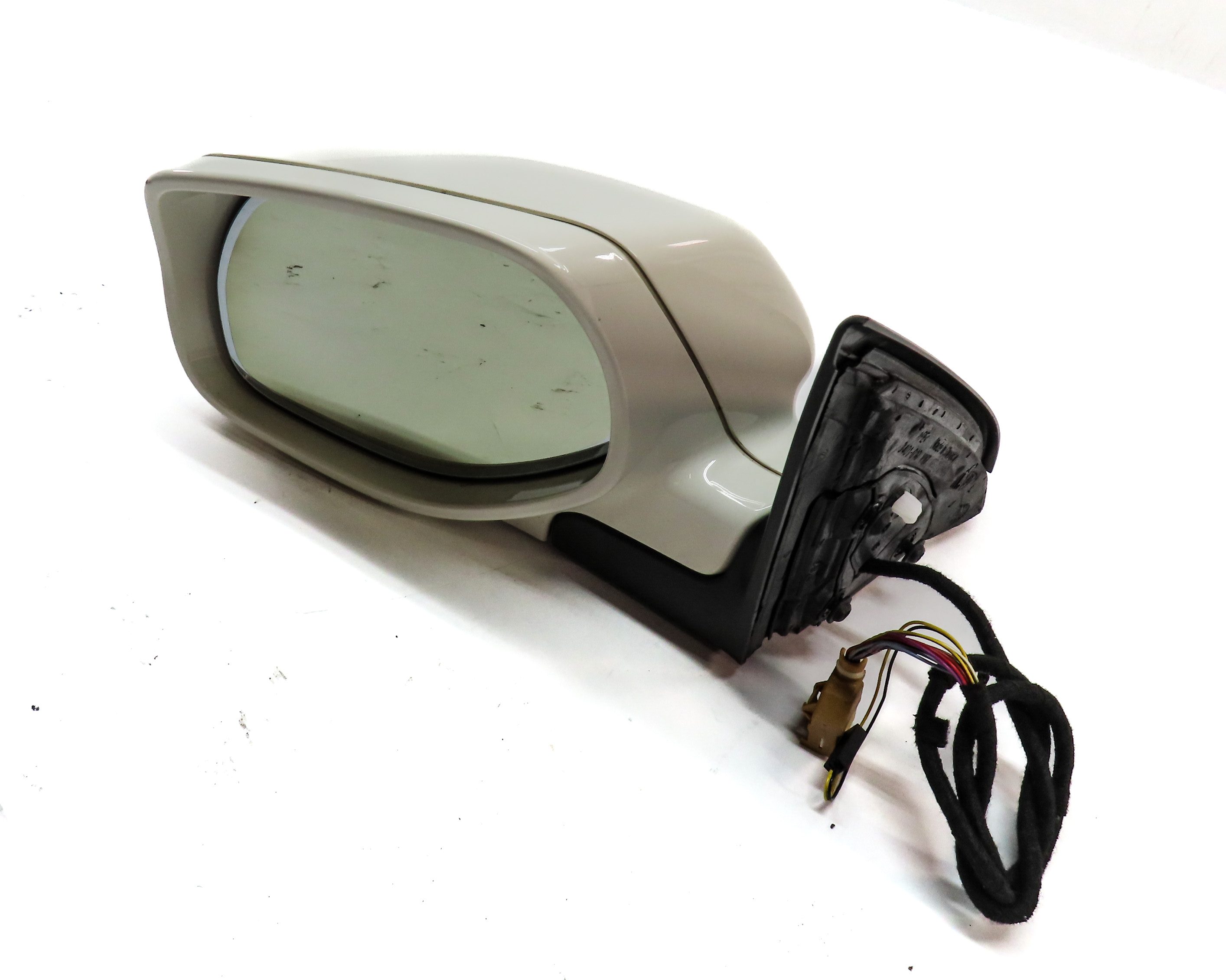 2008-2010 PORSCHE CAYENNE (957) LEFT P-FOLD HEATED AUTODIM MEMORY MIRROR (White) — exact item pictured